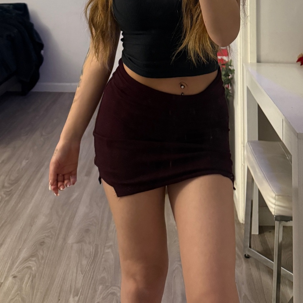 Burgundy Skirt
